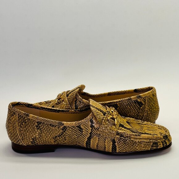 Sam Edelman Lucca Snake Print Leather Bit Loafers Size 9M Python Pattern - Picture 7 of 15